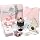 Rosa Baby Geschenk Mädchen Neugeborenen Geschenke zur Geburt mit Baby Strampler/Socken/Duftkerzen/ätherische Öle Windeltorte Mädchen Geschenke zur Geburt Mama