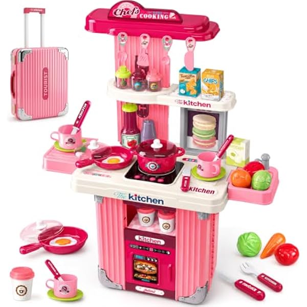TinkerPlay Koffer Küchen Spielzeug für Mädchen